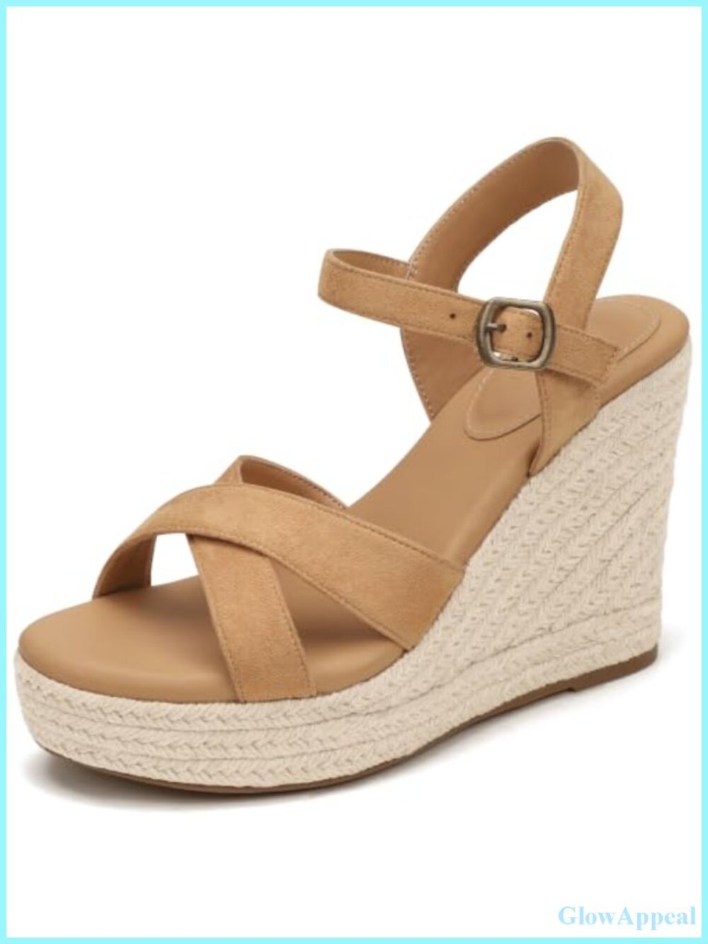 Espadrille Platform Wedge Sandals Strappy Ankle Buckle Open Toe